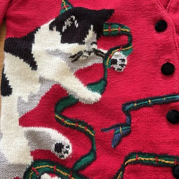 Susan Bristol Red Knit Sweater - Picture 2 of 5